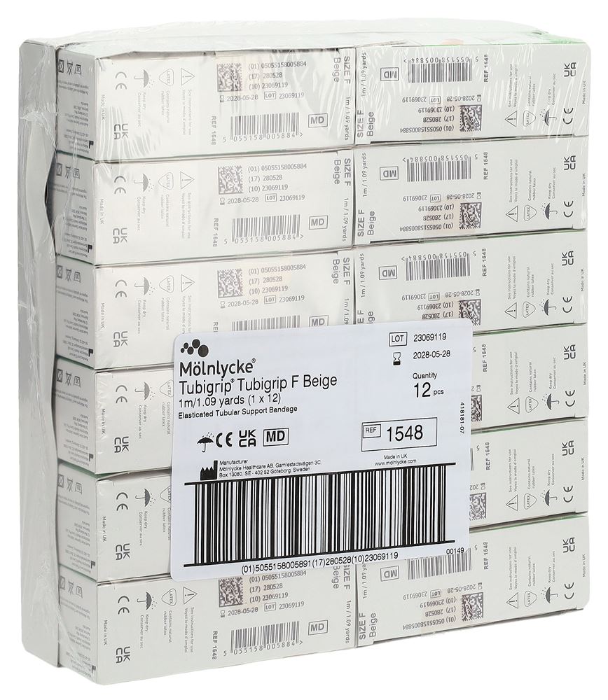Image of Tubigrip Schlauchbandage F 1mx10cm beige 12 Stk