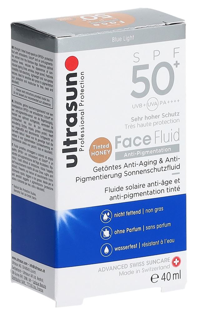 Image of Ultrasun Face Fluid Anti-Pigment Spf50+ tinted 40 ml