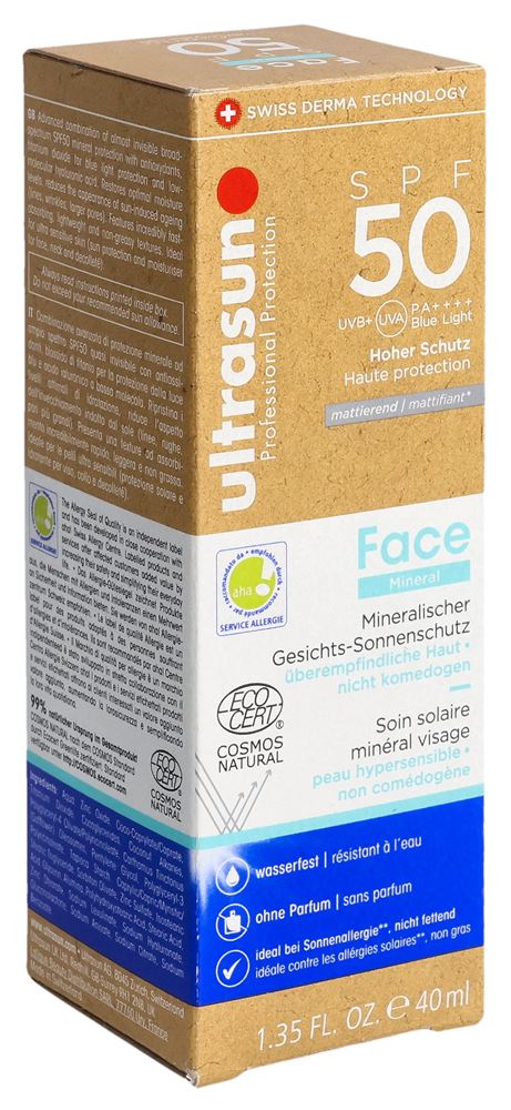 Ultrasun Face Mineral Spf50 Fl 40 ml