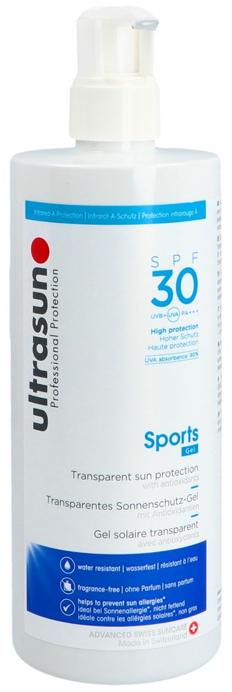 Ultrasun Sports Gel SPF 30 -25% dosatore 400 ml