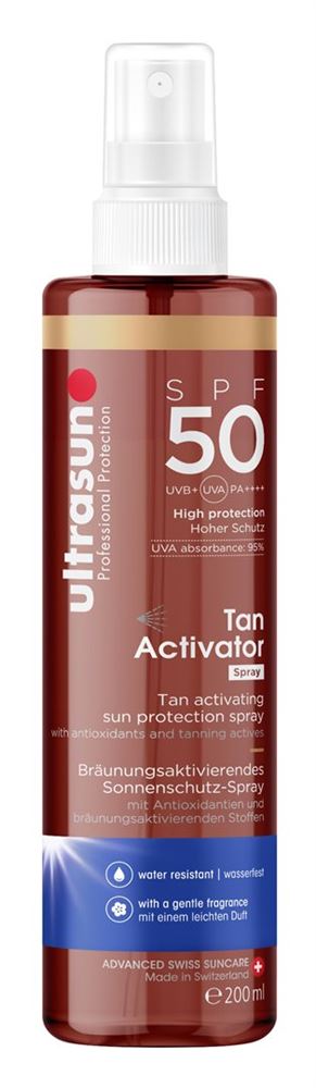 Image of Ultrasun Tan Activator Spf50 Spr 200 ml