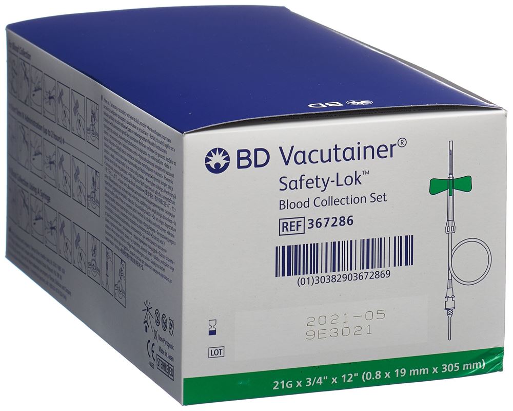 Image of Vacutainer Blutentnahme Set 21Gx3/4 grün lang 50 Stk
