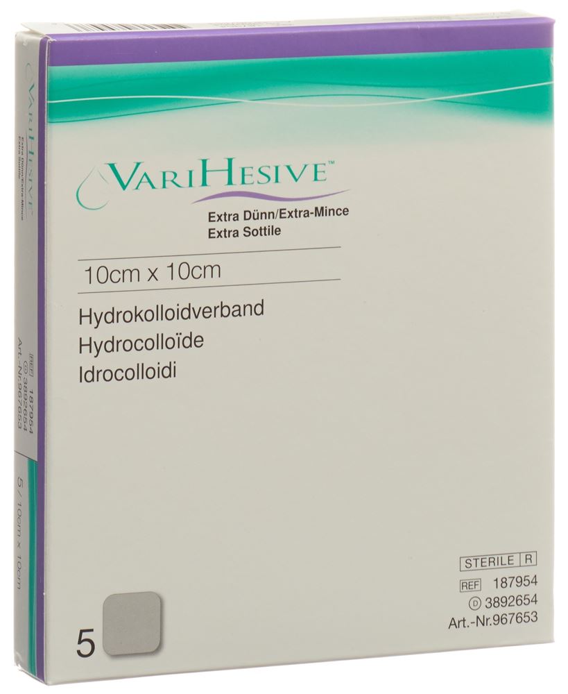Varihesive pansement 10x10cm extra mince 5 pce