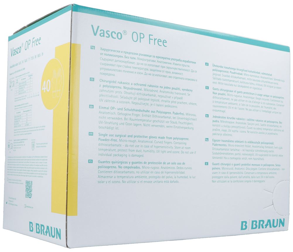 Image of Vasco OP Free Handschuhe Gr6.5 steril ohne Latex 40 Paar