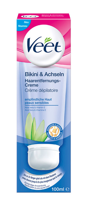 Veet crème dépilatoire maillot&aisselle peaux semsibles 100 ml