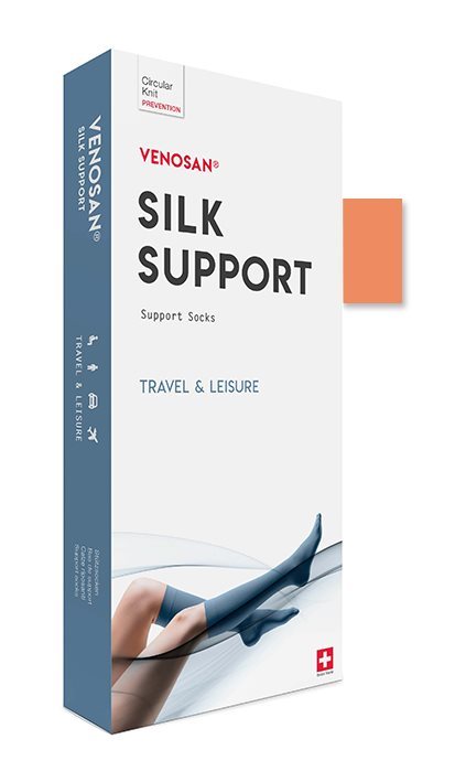 Image of Venosan Silk A-D Support Socks S apricot 1 Paar