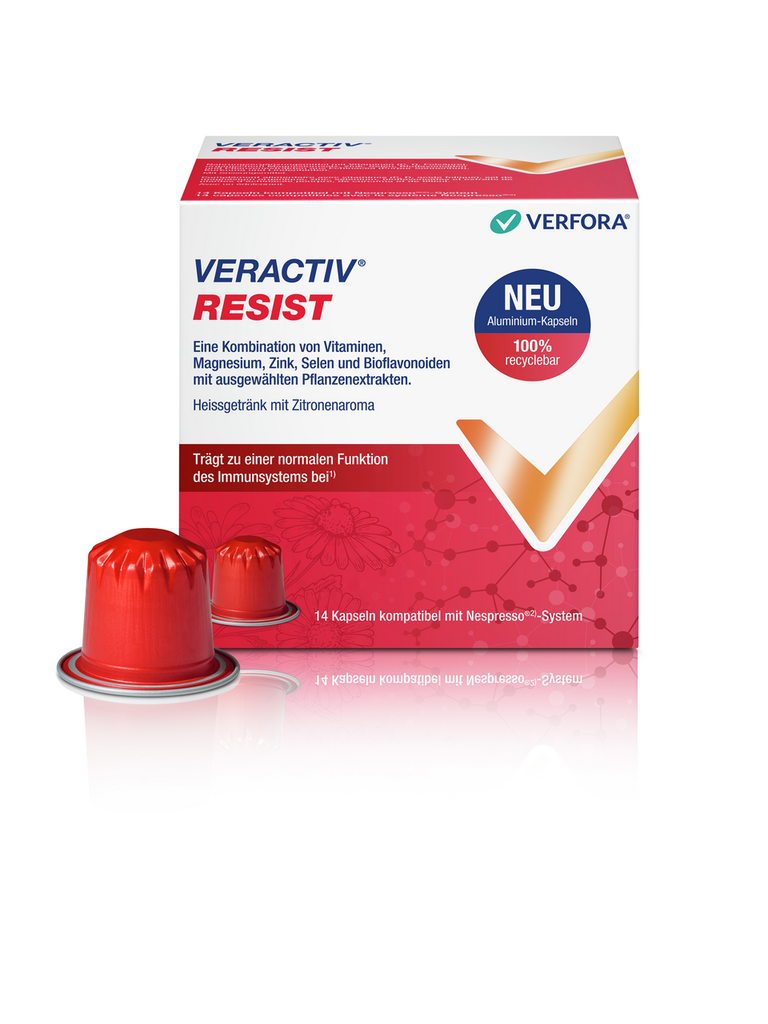 Veractiv Resist nespresso Kapseln Alu 14 Stk | Nahrungsergänzung | Vitamine & Prävention