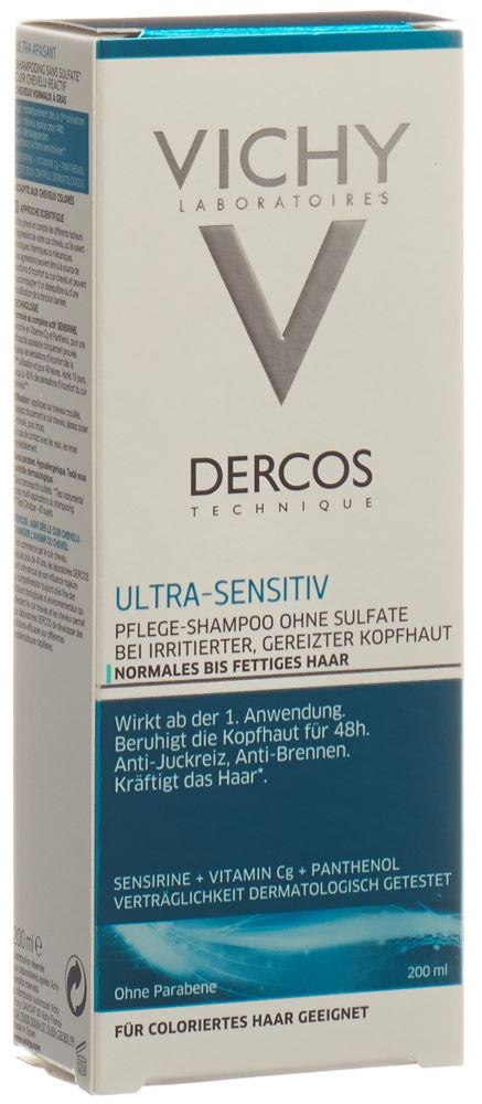 Vichy Dercos Shampooing Ultra-Sensitiv Fettige Kopfhaut 200 ml
