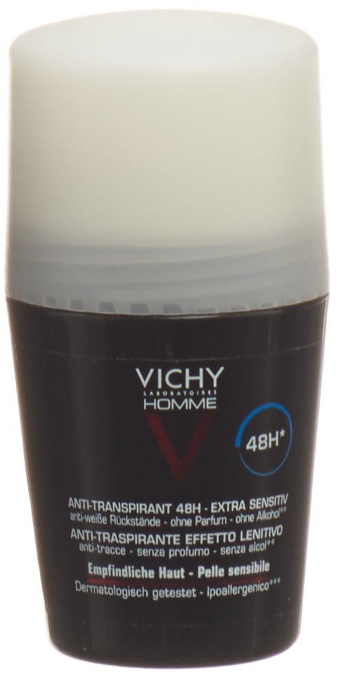 Vichy Homme Deo 48H empfindliche Haut Roll-on 50 ml