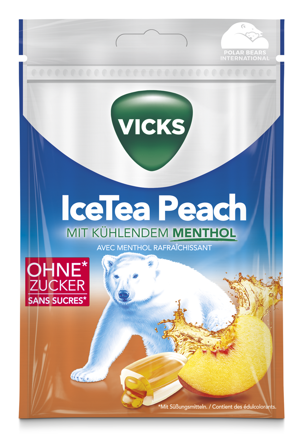 Image of Vicks Ice Tea Peach Btl 72 g