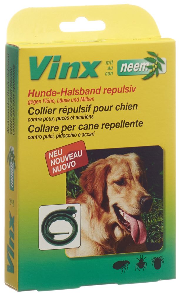 Vinx collare alle erbe con neem 75 cm cane verde