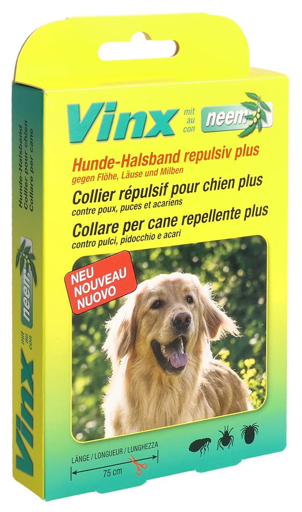 Vinx collare alle erbe con neem 75 cm cane verde