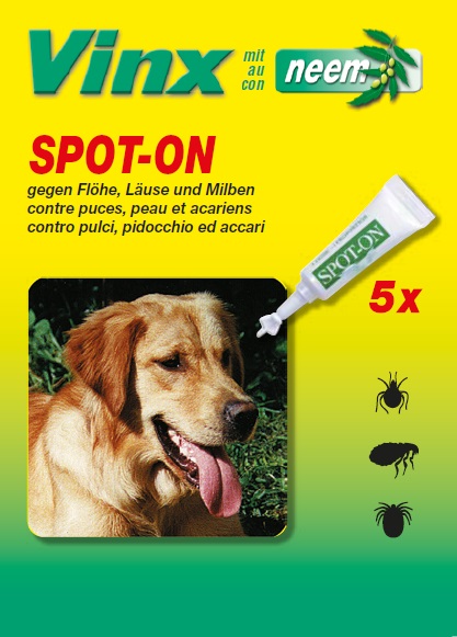 Vinx spot on gocce al neem cane 5 x 1 ml