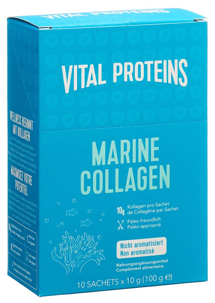Vital Proteins Marine Collagen 10 Beutel 10 g | Nahrungsergänzung | Kollagen | Vitamine & Prävention | Ernährung & Sport