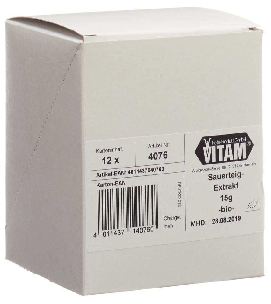 Image of Vitam Sauerteig Extrakt Bio 12 x 15 g
