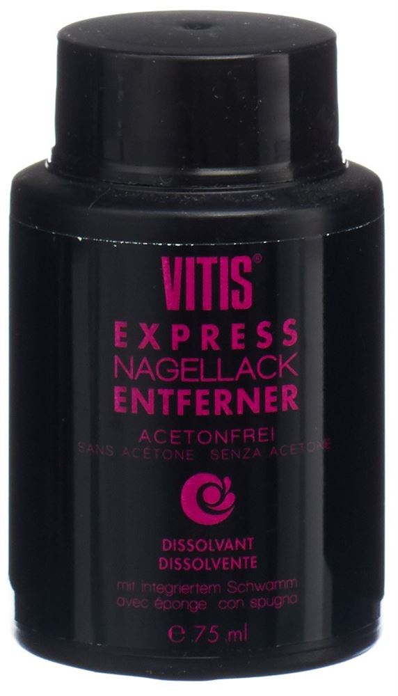 Image of Vitis Express Nagellackentferner ohne Aceton mit Schwamm 75 ml