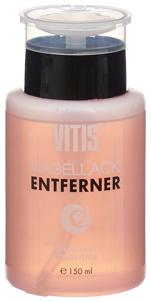 Vitis Nagellackentferner mit Aceton und Ölen mit Pumpe 150 ml