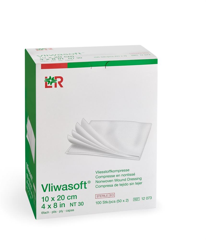 Vliwasoft Vliesstoffkompressen 10x20cm 6-lagig steril 50 x 2 Stk