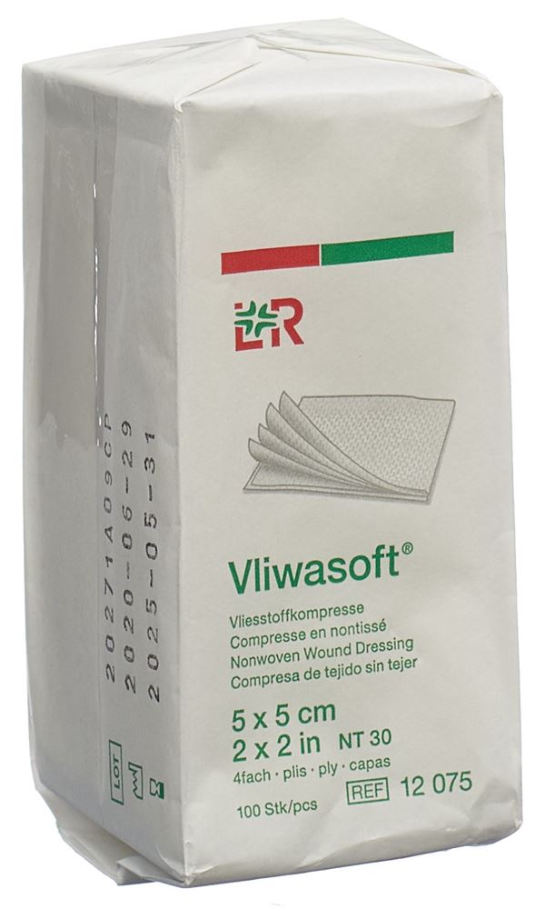 Vliwasoft fibre en non-tissé 5x5cm 4 couches 100 pce