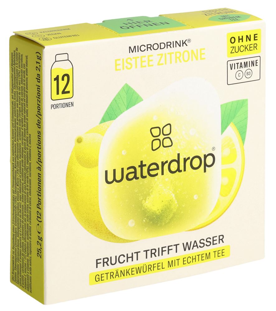 Image of waterdrop Eistee Zitrone ohne Zucker Box 25.2 g
