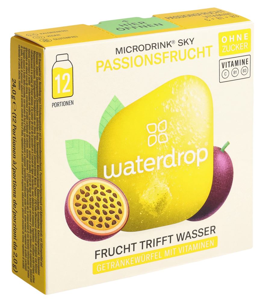 Image of waterdrop Passionsfrucht ohne Zucker Box 24 g