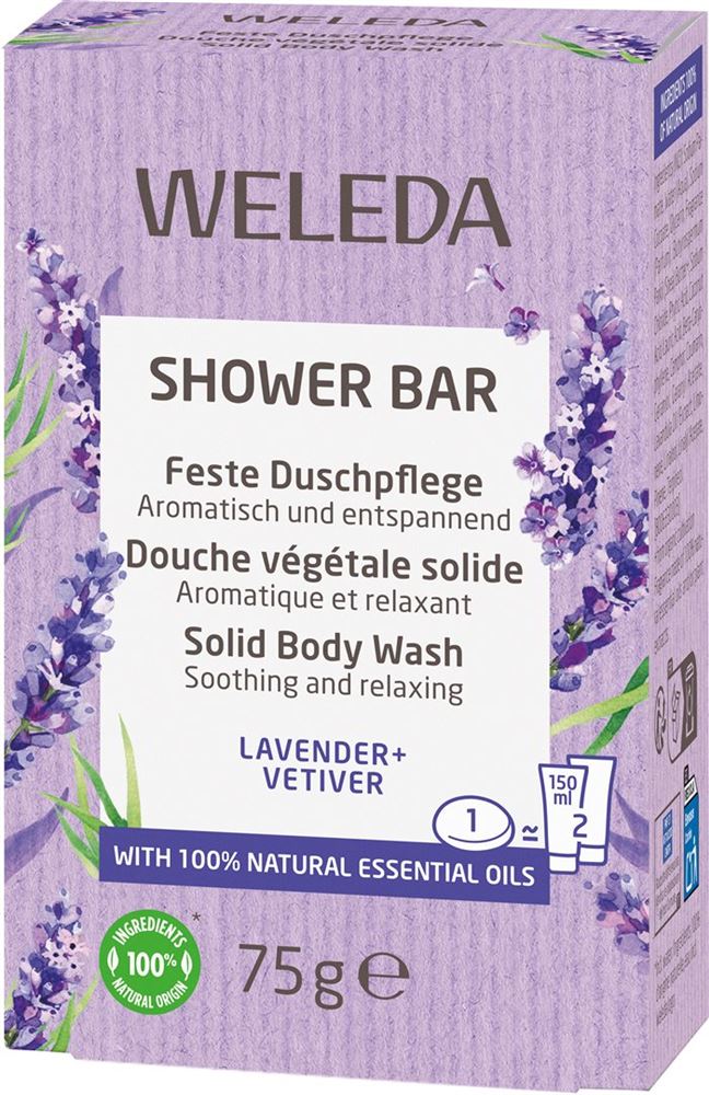 Weleda douche végétale solide lavande vétiver 75 g