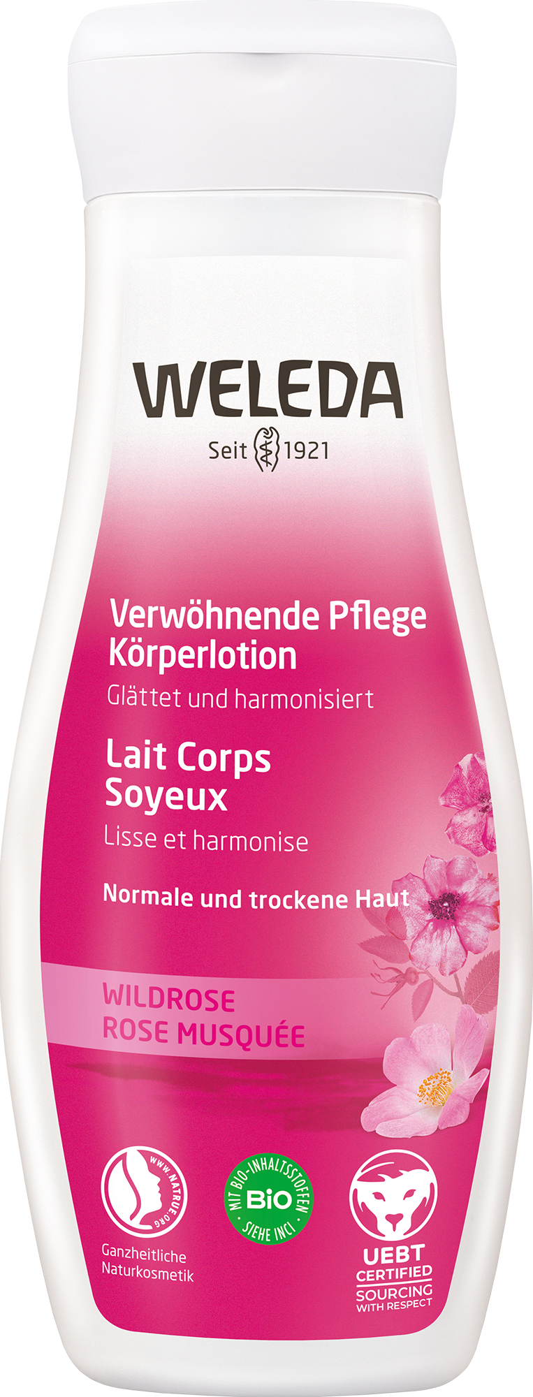 Weleda lait corps soyeux rose musquée fl 200 ml