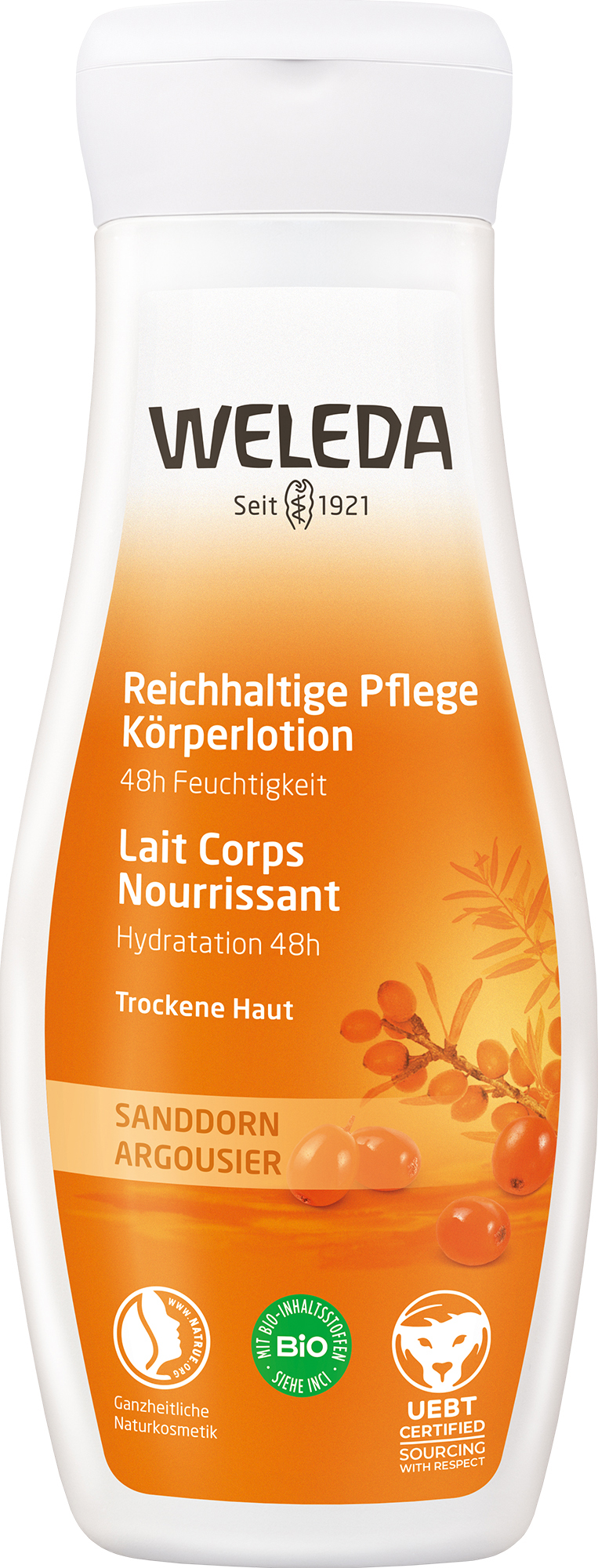 Image of Weleda Körperlotion reichhaltig Sanddorn Fl 200 ml