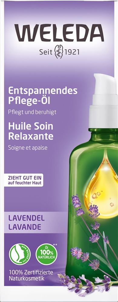 Weleda olio trattante rilassante alla lavanda flacone in vetro 100 ml