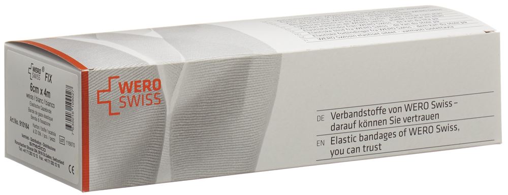 Wero Swiss Fix benda garza elastica 4mx6cm bianco 20 pezzi
