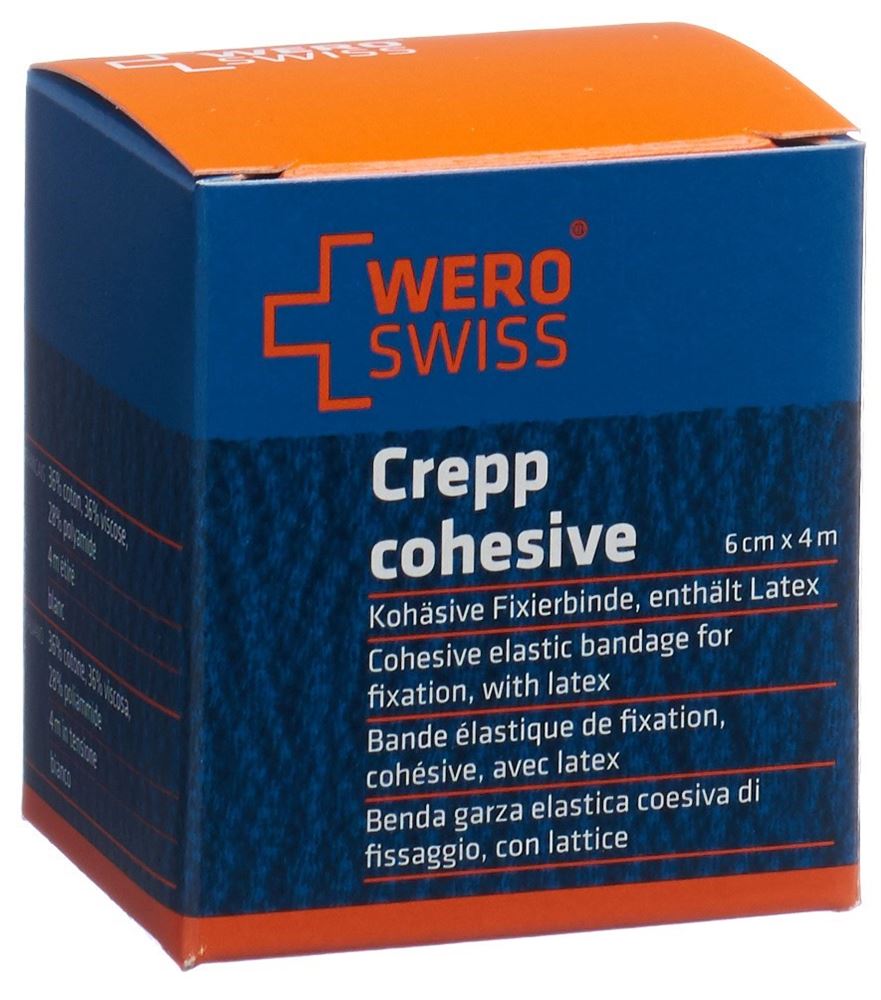 Image of Wero Swiss Lux K-10 Elastische Fixierbinde 4mx6cm weiss