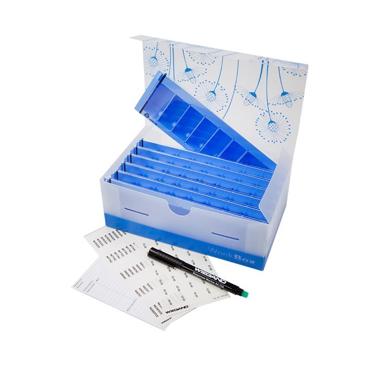 Wiegand Weekbox Set M-Flex 7 giorni tedesco portapillole 1 giorno con 7 divisori al giorno
