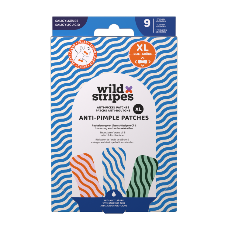 Wild Stripes pansements anti-boutons XL acide salicylique 9 pce