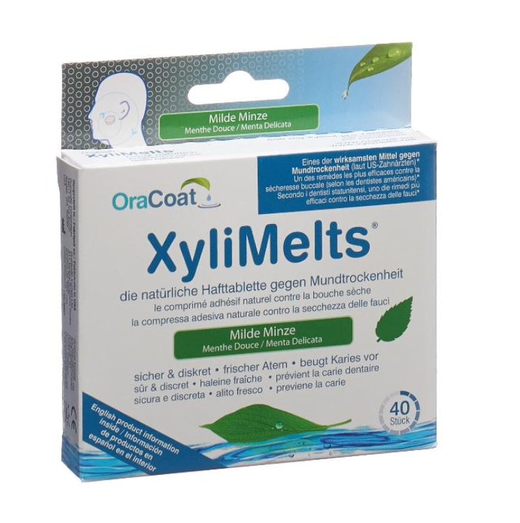 Image of XyliMelts Hafttabletten gegen Mundtrockenheit milde Minze 40 Stk