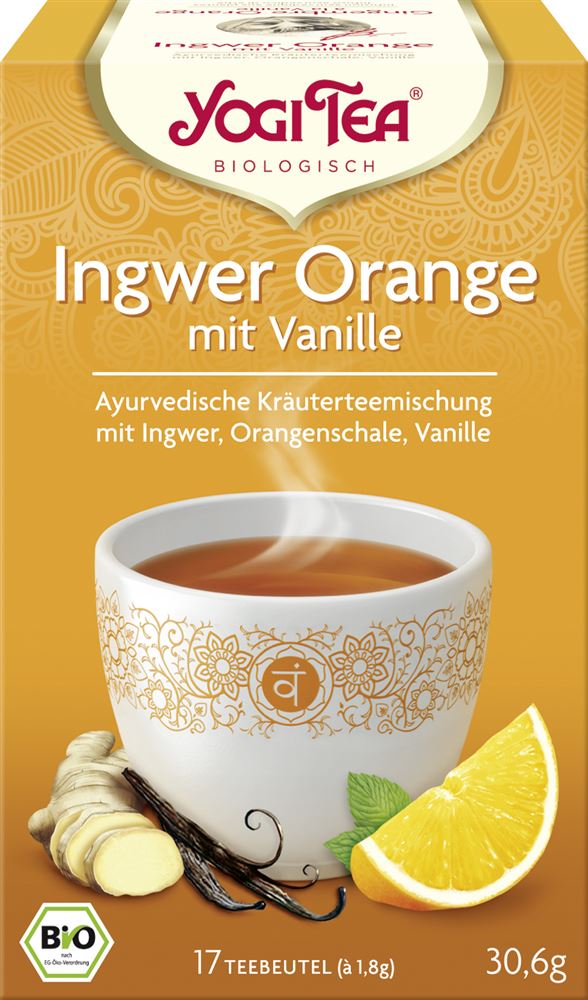 Image of Yogi Tea Ingwer Orange mit Vanille 17 Btl 1.8 g