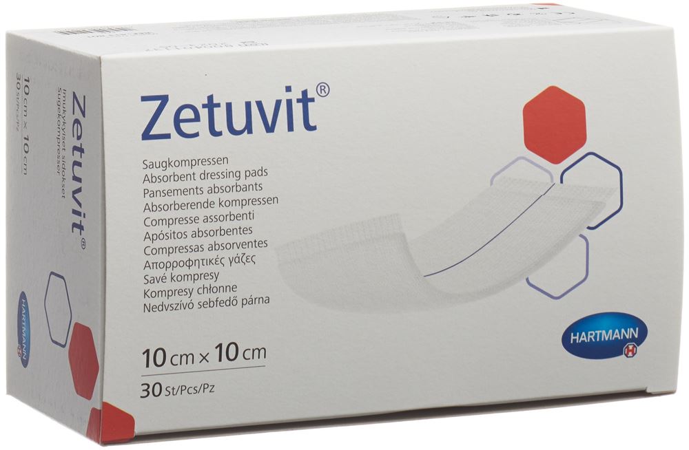 Image of Zetuvit Absorptionsverband 10x10cm 30 Stk