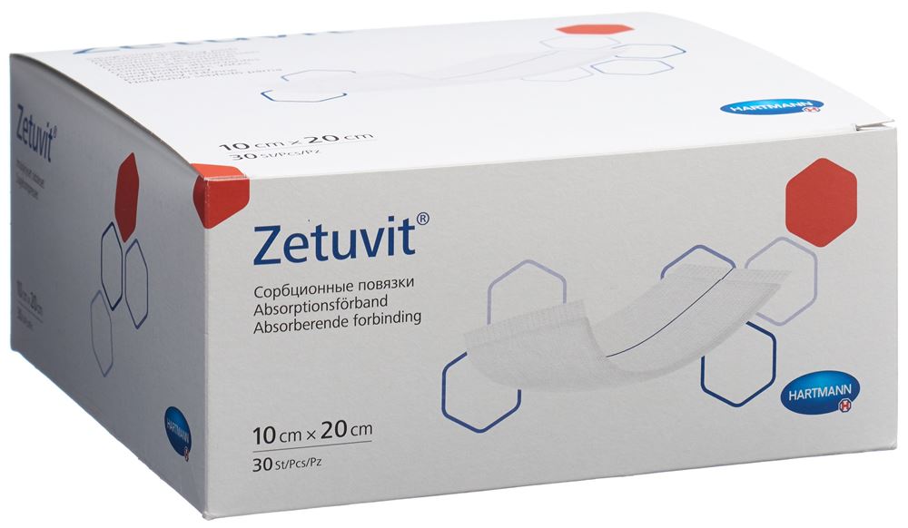 Image of Zetuvit Absorptionsverband 10x20cm 30 Stk