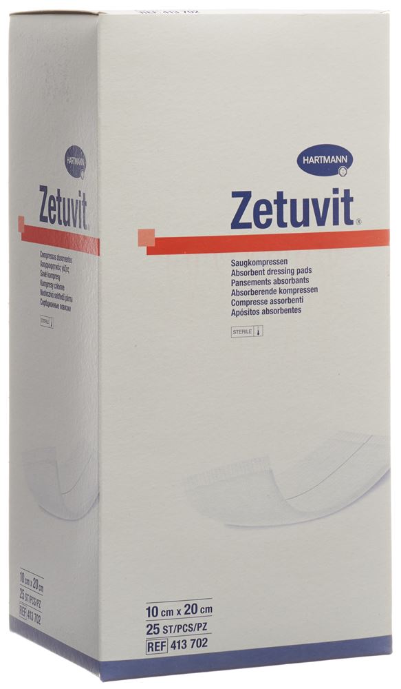 Image of Zetuvit Absorptionsverband 10x20cm steril 25 Stk