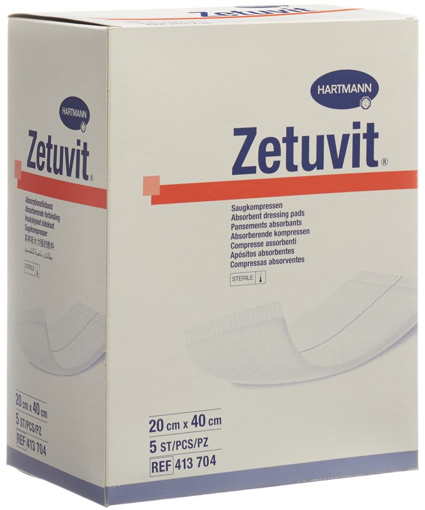 Image of Zetuvit Absorptionsverband 20x40cm steril 5 Stk