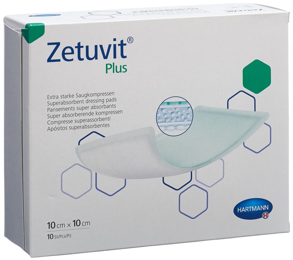 Image of Zetuvit Plus Absorptionsverband 10x10cm 10 Stk