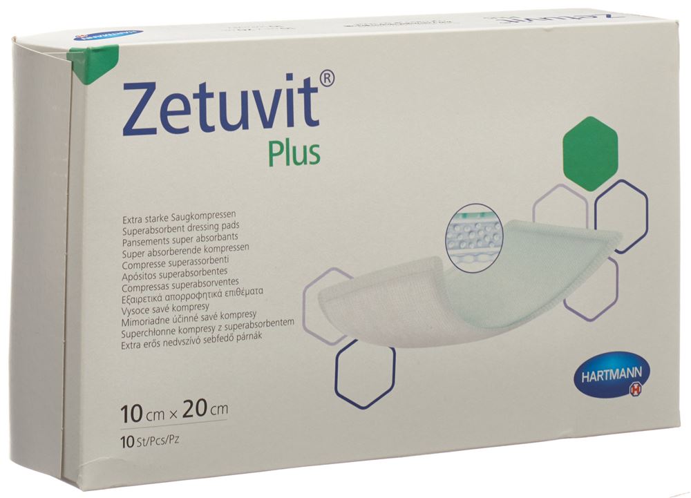 Image of Zetuvit Plus Absorptionsverband 10x20cm 10 Stk