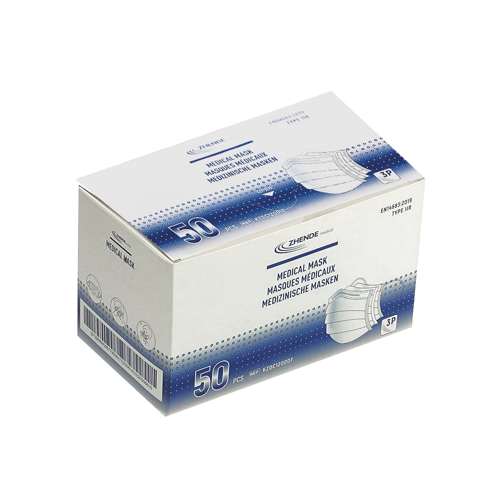 Image of Zhende Medizinische Maske Typ IIR unsteril 50 Stk