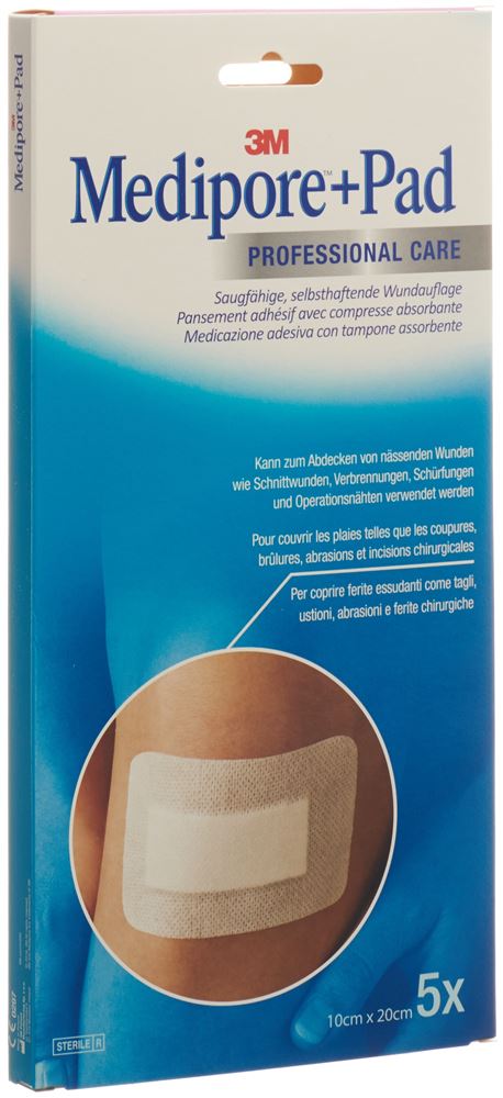 MEDIPORE 10x20cm compresse 5x15.5cm 5 pce, image principale