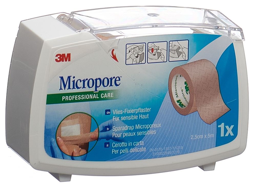 MICROPORE Rollenpflaster mit Dispenser