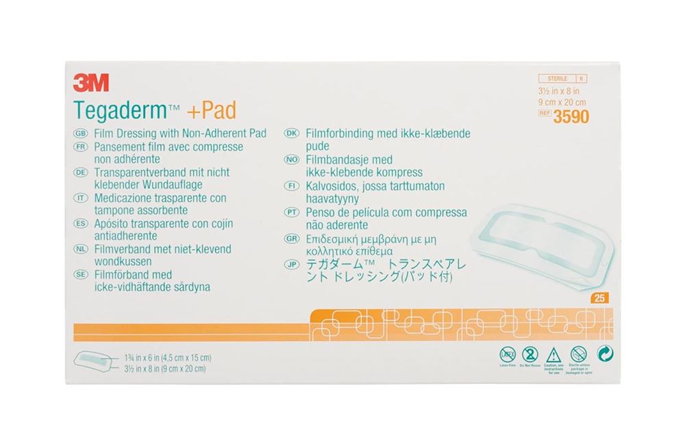 TEGADERM 9x20cm compresse 4.5x15cm 25 pce