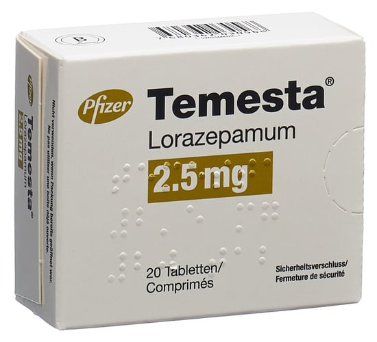 Temesta Tabl 2.5 mg Blist 20 Stk | Coop Vitality Apotheke