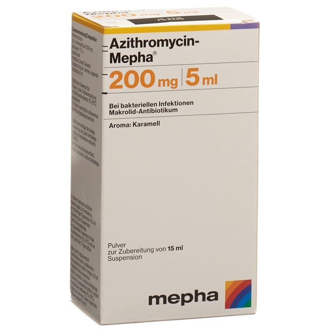 AZITHROMYCINE Mepha Plv 200 mg/5ml zur Zubereitung einer Suspension zum