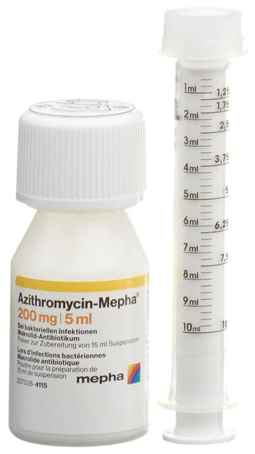 AZITHROMYCINE Mepha Plv 200 mg/5ml zur Zubereitung einer Suspension zum