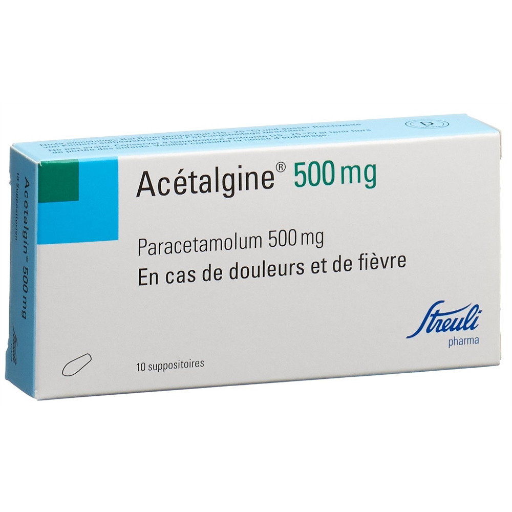 ACETALGINE Supp 500 mg Blist 10 Stk, Bild 2 von 2