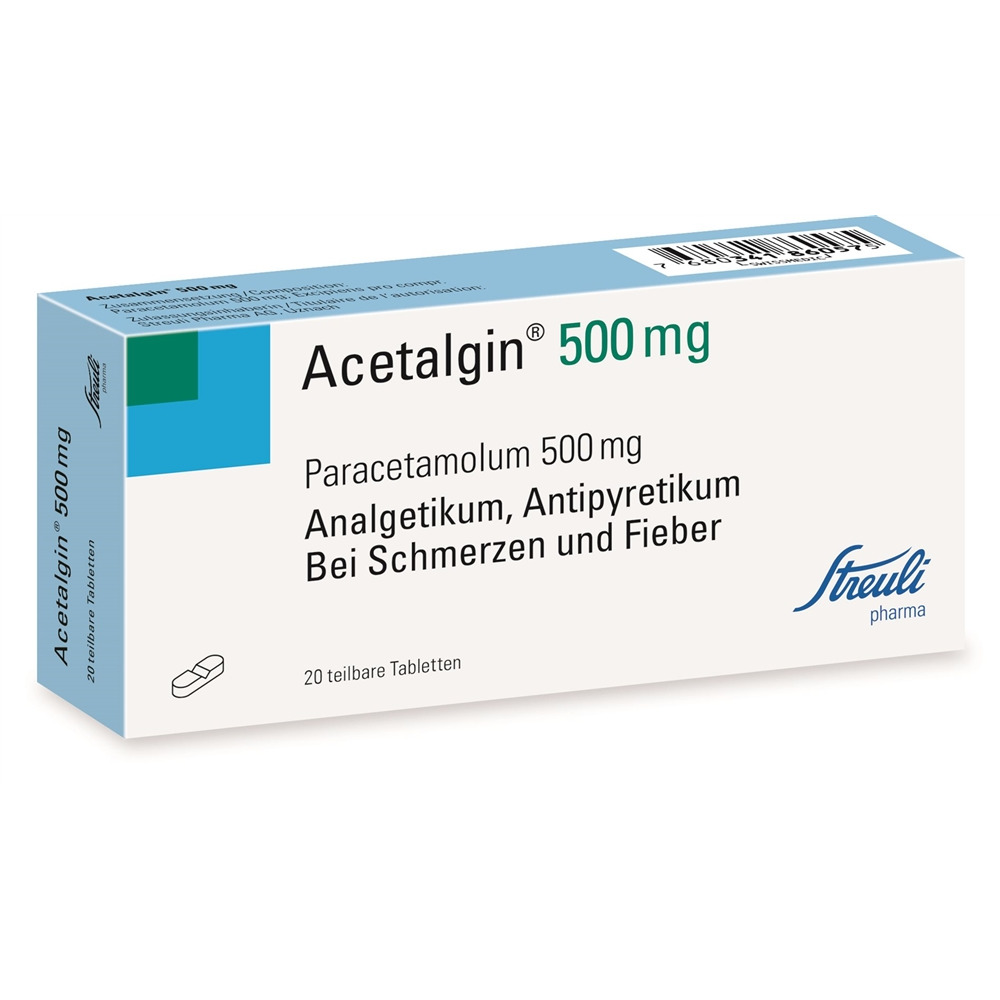 ACETALGINE Tabl 500 mg Blist 20 Stk